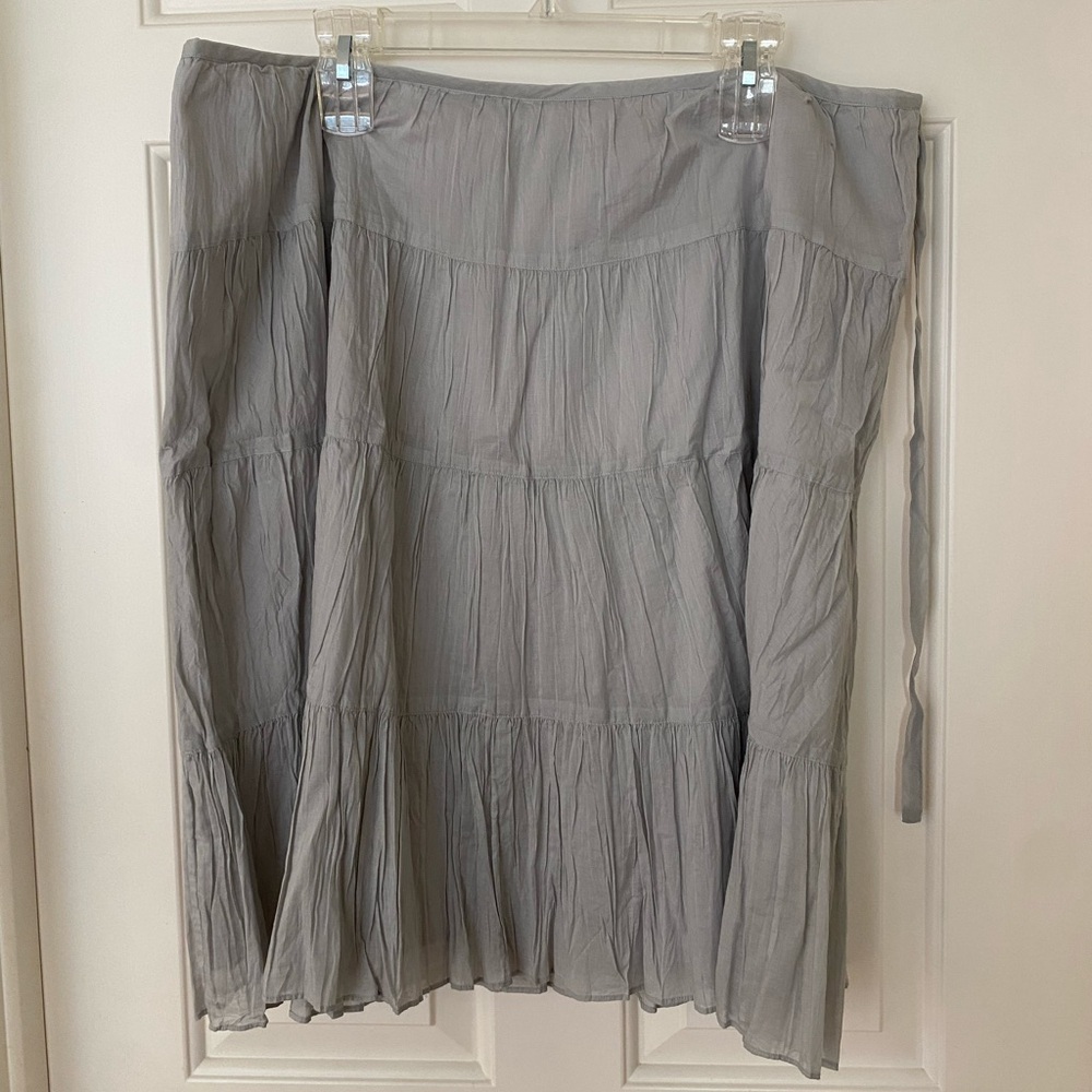 Talbots Midi Light Grey Skirt